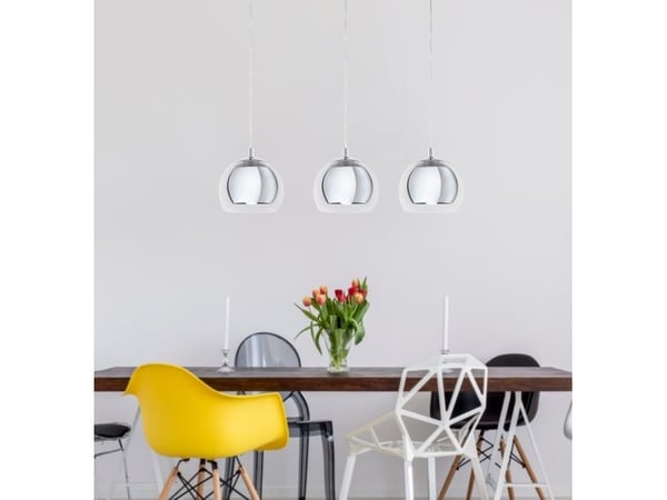 Eglo Rocamar - Taklampe - 3 innganger - E27 - blank, krom