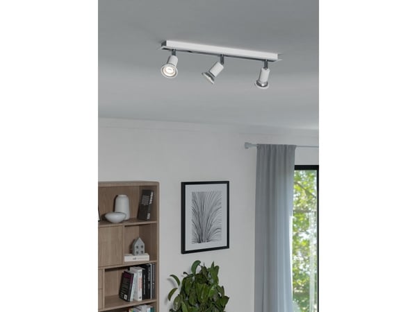 EGLO SARRIA SPOTSKINNE 3L HVIT/KROM