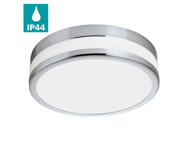 [OUTLET] - EGLO Led Palermo, Ikke-utskiftbare pærer, 3000 K, 950 lm, IP44, Kromfarget, Hvit