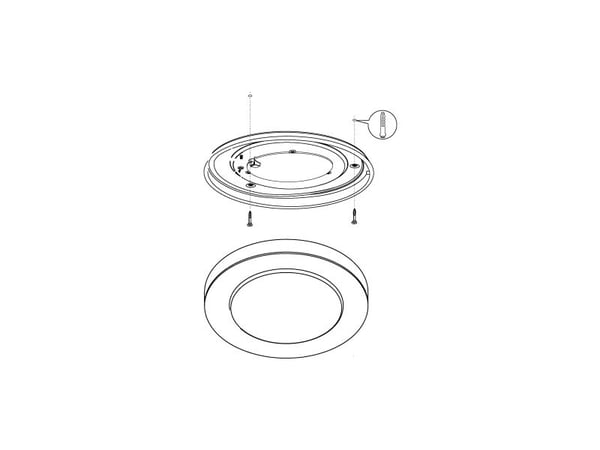 EGLO Led Carpi, 3000 K, 1500 lm, IP44, Kromfarget, Hvit