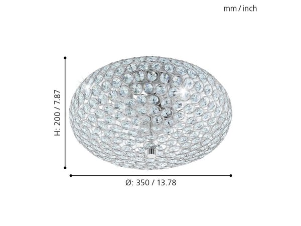 EGLO Clemente, E27, IP20, Krom, Transparent