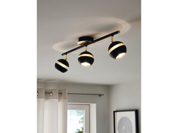 EGLO NOCITO spotskinne 3L svart/gull