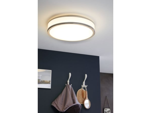 EGLO Palermo 2, LED, Ikke-utskiftbare pærer, 3000 K, 2500 lm, IP20, Kromfarget, Hvit