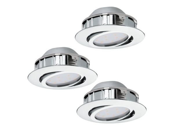 EGLO Pineda, Innsunket spotlight, Ikke-utskiftbare pærer, LED, 6 W, 3000 K, Kromfarget