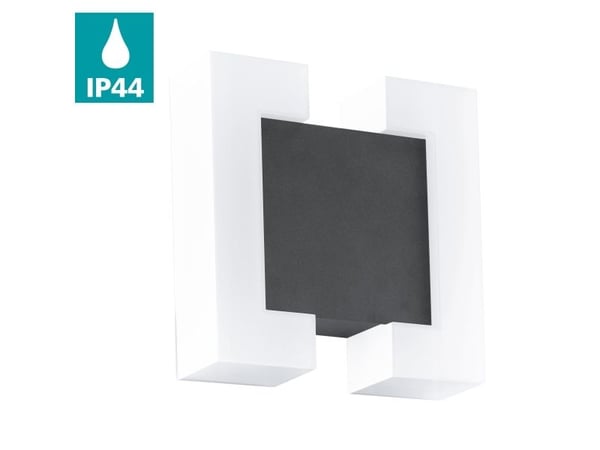 EGLO SITIA, Vegglys, Antrasitt, Plast, IP44, I, Hvit