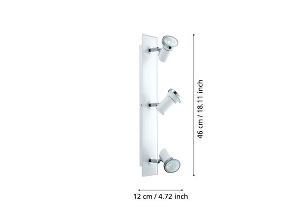 EGLO TAMARA 1 spottrådsprofil 3 x 240 lm IP44 bad hvit