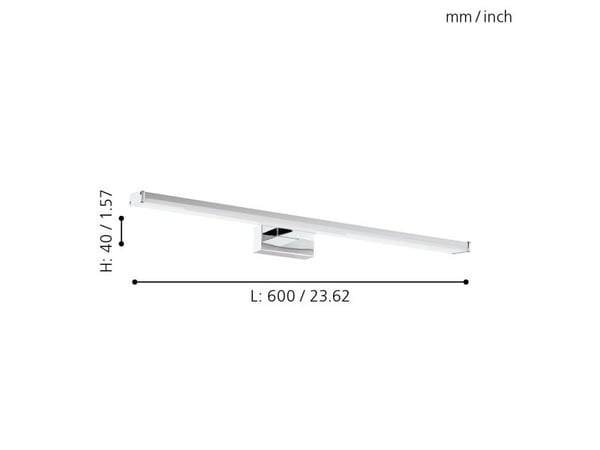 Eglo Pandella 1 Speillampe 60 cm. - Krom
