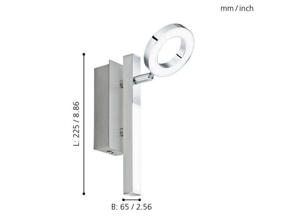 EGLO CARDILLIO 1 spot 640 lm ALU/KROM