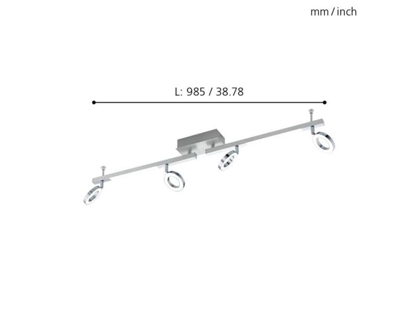 EGLO CARDILLIO 1 spot 2320 lm alu/krom