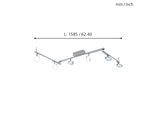 EGLO CARDILLIO 1 spot-skinne 3480 lm alu/krom