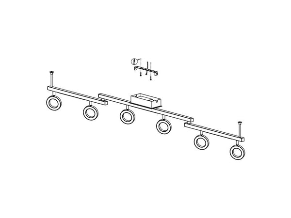 EGLO CARDILLIO 1 spot-skinne 3480 lm alu/krom
