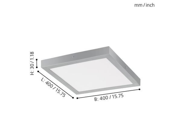 EGLO FUEVA 1 taklampe 400x400 22W 2600LM BS