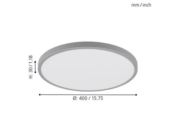 EGLO 97267, 1 ampuller, 4000 K, 2500 lm, Hvit