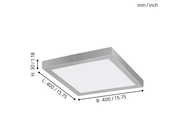 EGLO FUEVA 1 taklampe 400x400 22W 2600 lm 4000K BS