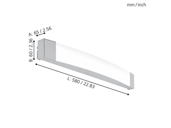 EGLO 97719, Overflatebehandlet, 4000 K, IP44, Hvit