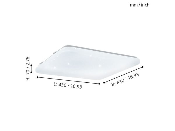 EGLO FRANIA-S, Overflatebehandlet, 3000 K, Hvit
