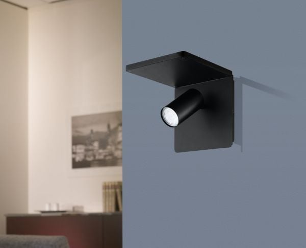 EGLO CIGILE vegglampe med spotlight i svart