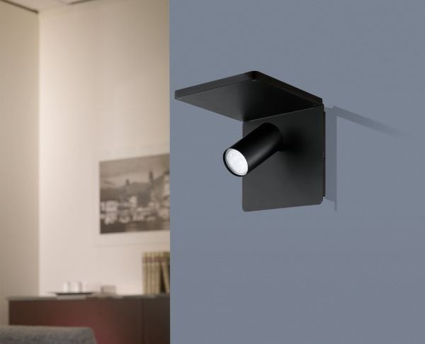 EGLO CIGILE vegglampe med spotlight i svart