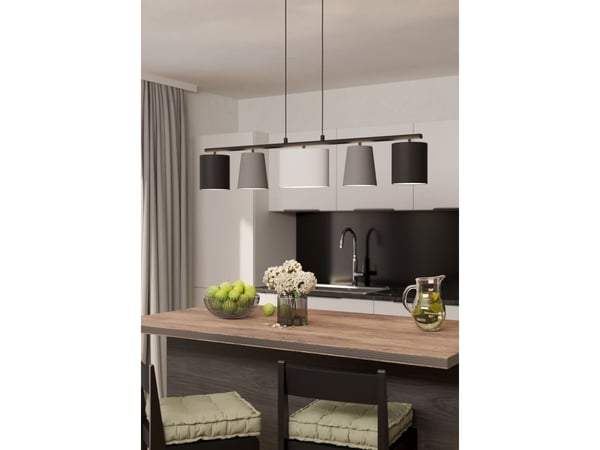 EGLO ALMEIDA LANGBORD 5L L1200 GRÅ/SORT/HVIT