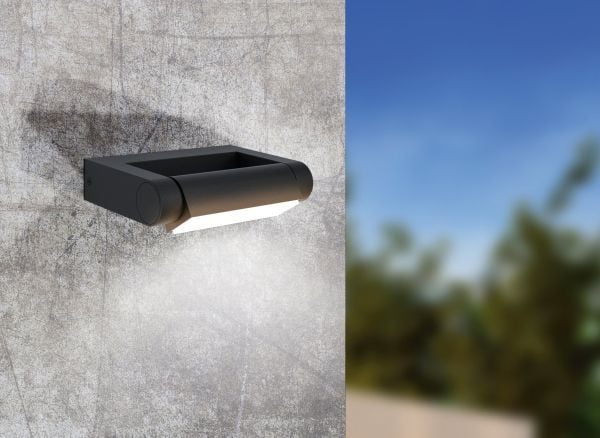 EGLO Brianza, Overflatebehandlet, 1 ampuller, Ikke-utskiftbare pærer, 3000 K, IP44, Sort