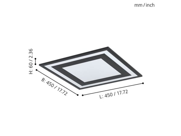 EGLO Savatarila, LED, IP20, Sort, Hvit