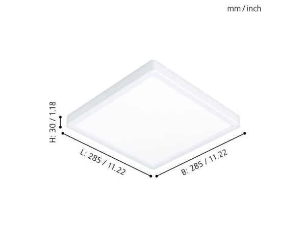 EGLO Fueva 5, LED, IP44, Hvit