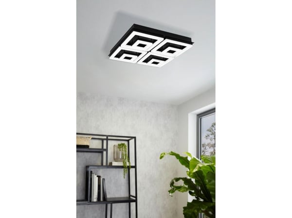 EGLO Fradelo 1, LED, 5500 lm, IP20, Sort, Hvit