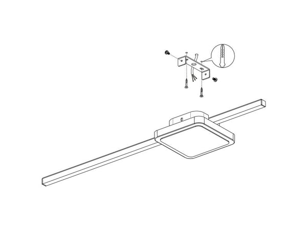 EGLO Sarginto, 1 ampuller, LED, Ikke-utskiftbare pærer, 3000 K, 950 lm, IP20