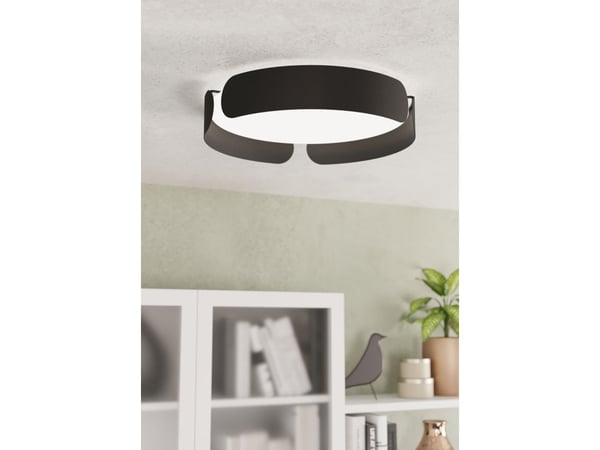 EGLO Valcasotto, LED, 3000 K, 2050 lm, IP20, Sort