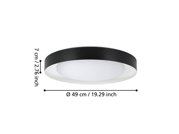 EGLO Laurito, LED, 2160 lm, IP20, Sort, Hvit