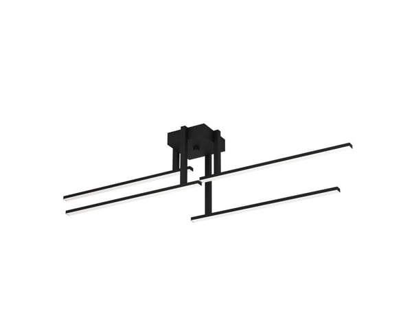 EGLO Ipolitto, 4 ampuller, LED, 3000 K, 3600 lm, IP20, Sort, Hvit