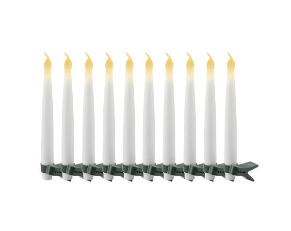 Sirius Carolin julelysholdere — hvit — 10 stk
