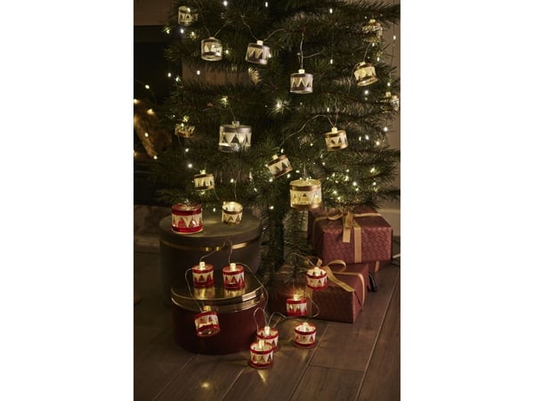 Sirius Elly Drum Garland - 8 LED - punainen