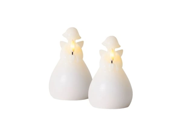 Sirius Home 80830, Dekorativ lysfigur, Hvit, 2 pære(r), Batteri, 100 mm, 65 mm