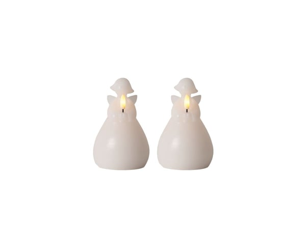 Sirius Home 80830, Dekorativ lysfigur, Hvit, 2 pære(r), Batteri, 100 mm, 65 mm