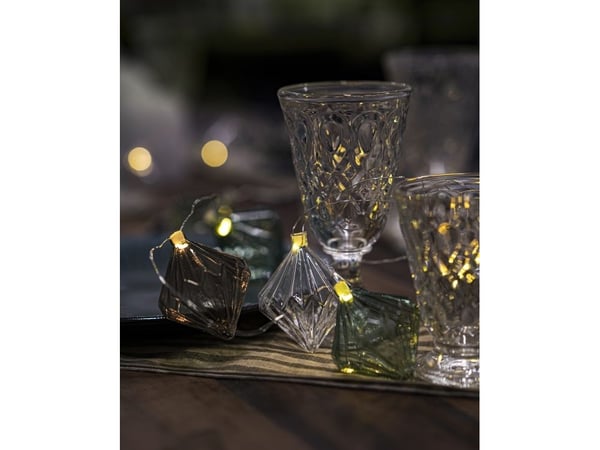 Sirius Nellie lasikranssi - 8 LED - Klar