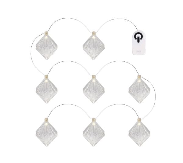 Sirius Nellie Glass Garland - 8 LED - Klar