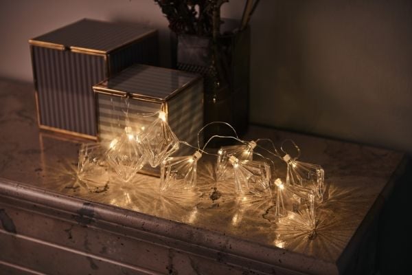 Sirius Nellie lasikranssi - 8 LED - Klar