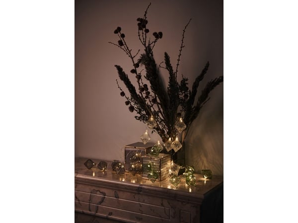 Sirius Nellie lasikranssi - 8 LED - vihreä