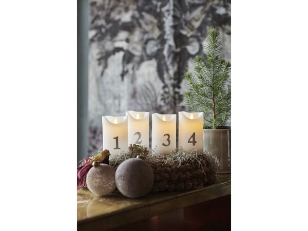 Sirius Home Sara, Sølv, Hvit, 1 ampuller, LED, Batteri, AA, 130 mm