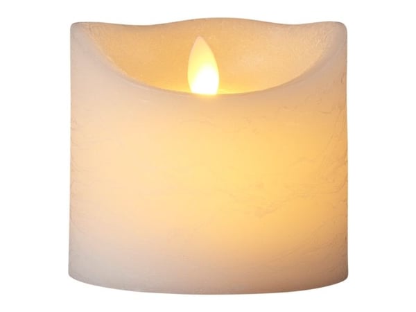 Sirius Sara Exclusive LED-lys i voks, hvit - Ø 10 - H 10,4 cm