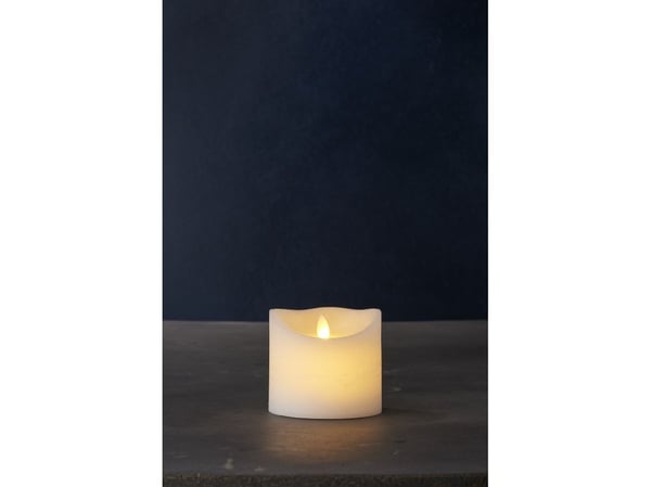 Sirius Sara Exclusive LED-lys i voks, hvit - Ø 10 - H 10,4 cm