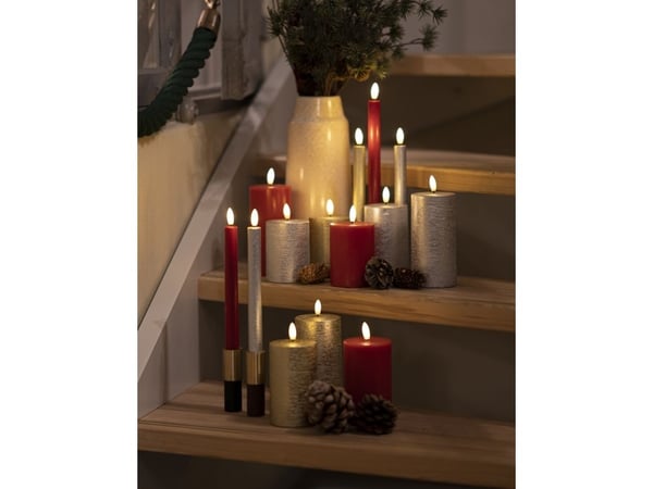 Sirius Home Sille Exclusive, Figur, Rød, Voks, 3 lamper, LED, Batteri