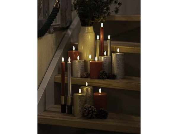 Sirius Home Sille Exclusive, Figur, Rød, Voks, 3 lamper, LED, Batteri