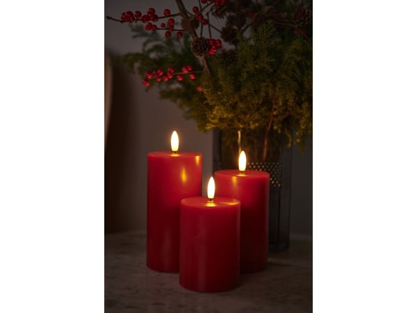 Sirius Home Sille Exclusive, Figur, Rød, Voks, 3 lamper, LED, Batteri