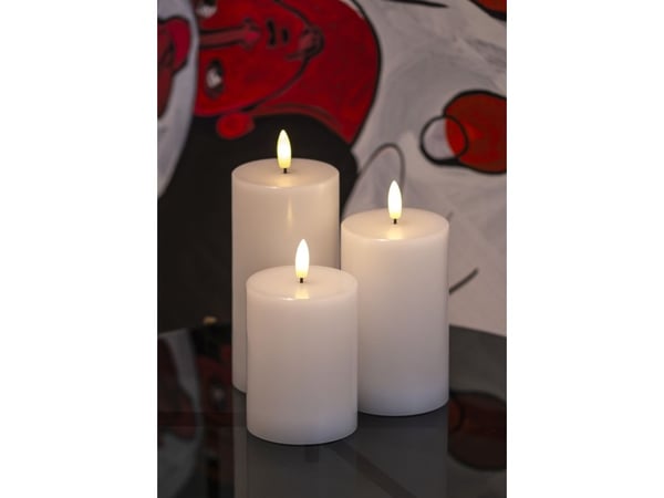 Sirius Sille Exclusive LED-blokkslykt, hvit – 3 stk