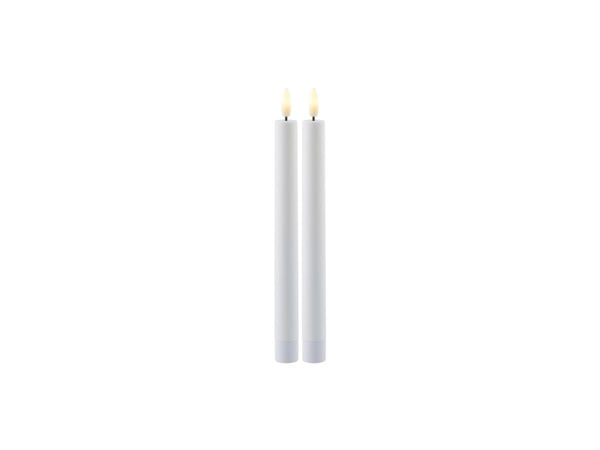 Sille Genopladelig Krone 2 styk sæt, Ø2,2xH25cm, Hvid