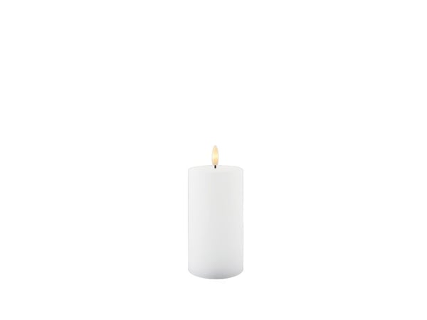 Sirius Sille oppladbart blokklys hvit - Ø 7,5 cm - H 15 cm