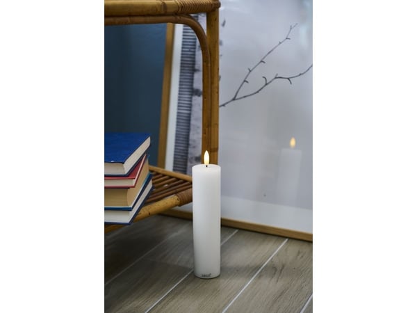 Sirius Sille blokkslys hvit - Ø 5 cm - H 20 cm