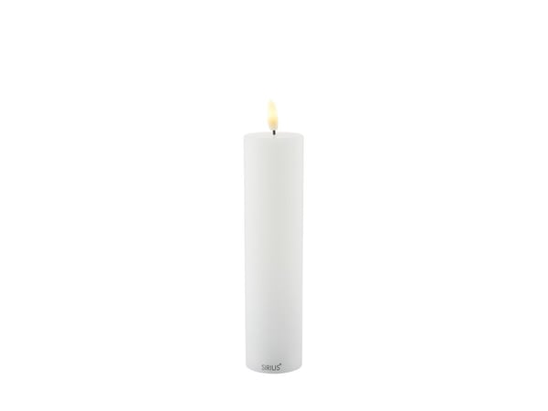 Sirius Sille blokkslys hvit - Ø 5 cm - H 20 cm
